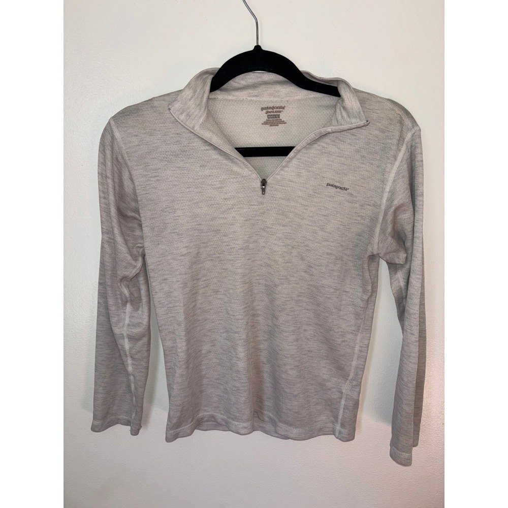 Patagonia Capilene 1 Zip Neck Kids L‎ Long Sleeve Shirt Baselayer Outdoor